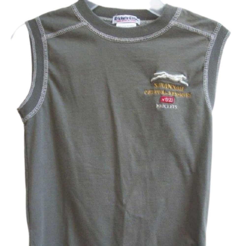 ---  Krickets Elite Green Khaki Tank Top Boy 6X 7